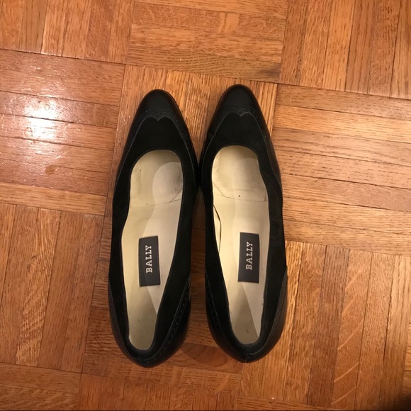 Vintage Bally Style Flex Leather Oxford Heels - Picture 5 of 9